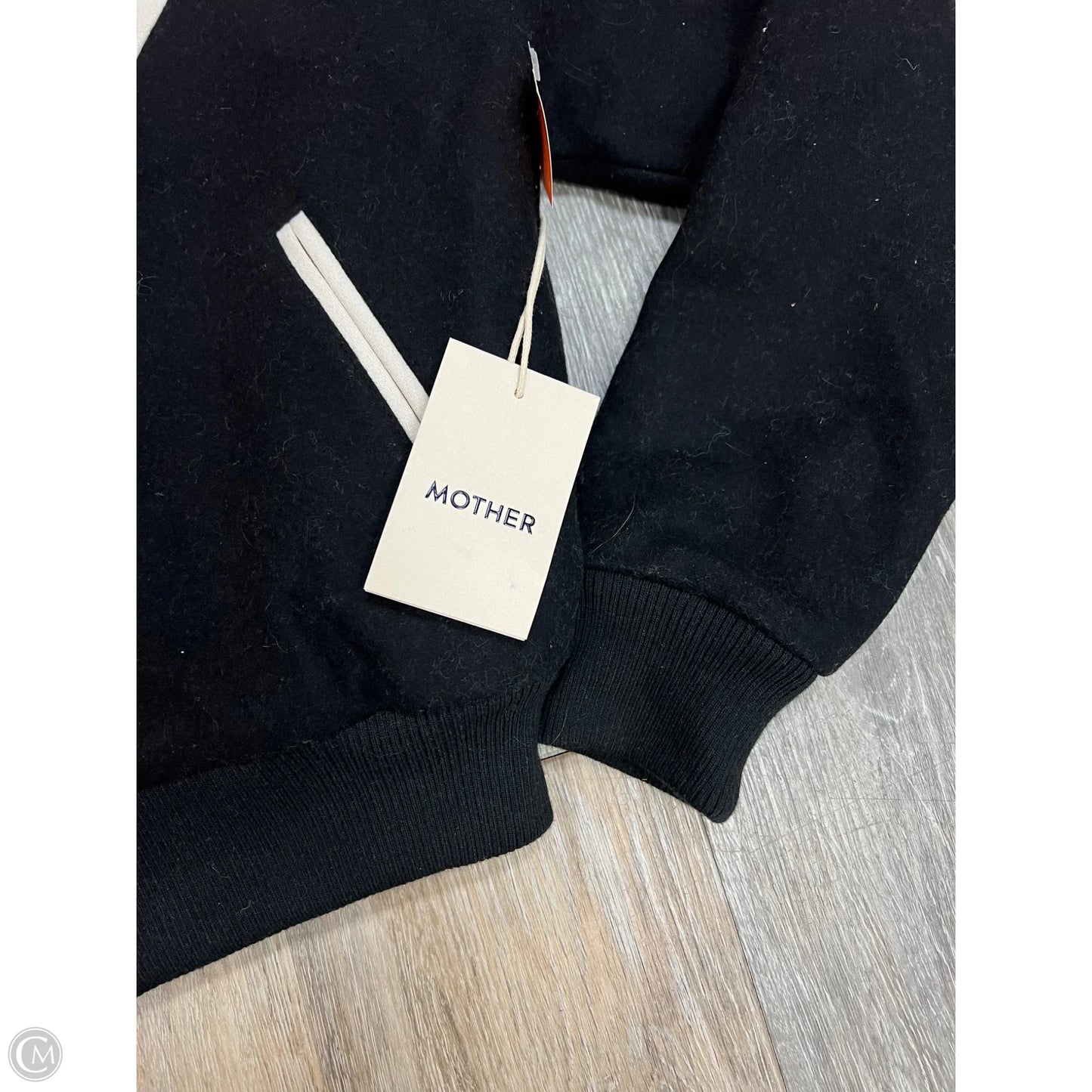 Jacket Designer By Mother In Black & Cream, Size: Xs
