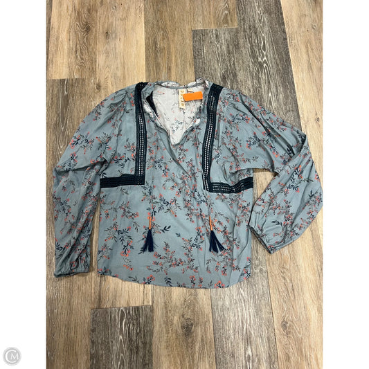 Blouse Long Sleeve By Dolan Left Coast In Floral Print, Size: Xxs