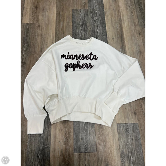 Athletic Sweatshirt Crewneck By Pressbox In White, Size: Xl