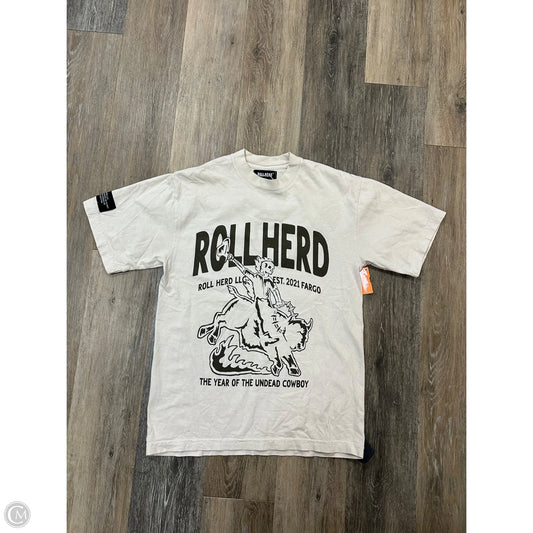 Top Short Sleeve By Rollherd In Cream, Size: S
