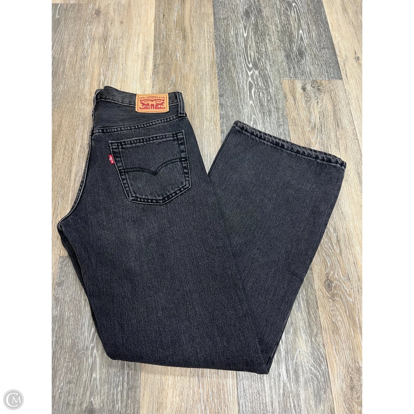 Jeans Boot Cut By Levis In Black Denim, Size: 0