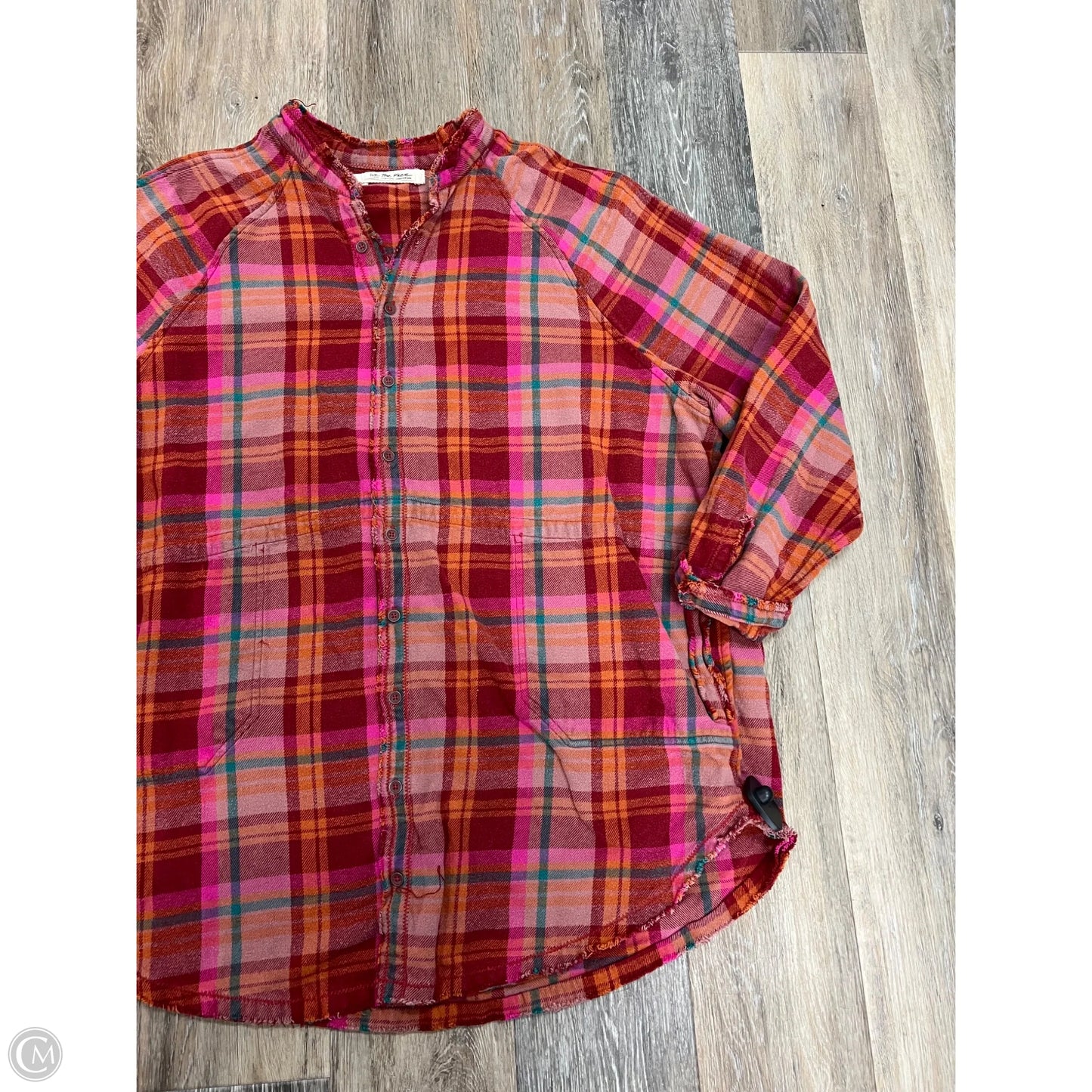 Jacket Shirt By We The Free In Plaid Pattern, Size: L