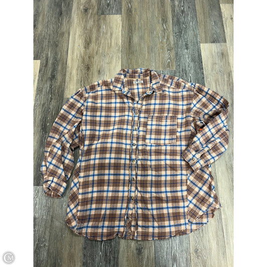 Jacket Shirt By We The Free In Plaid Pattern, Size: L