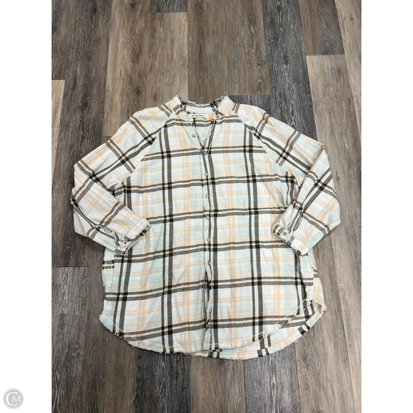 Jacket Shirt By We The Free In Plaid Pattern, Size: L
