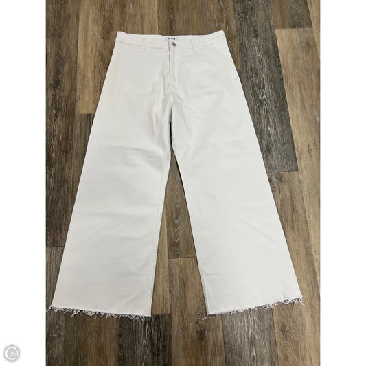 Jeans Wide Leg By Pistola In White Denim, Size: 12