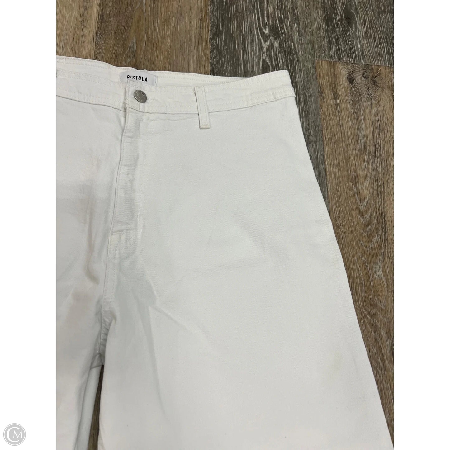 Jeans Wide Leg By Pistola In White Denim, Size: 12