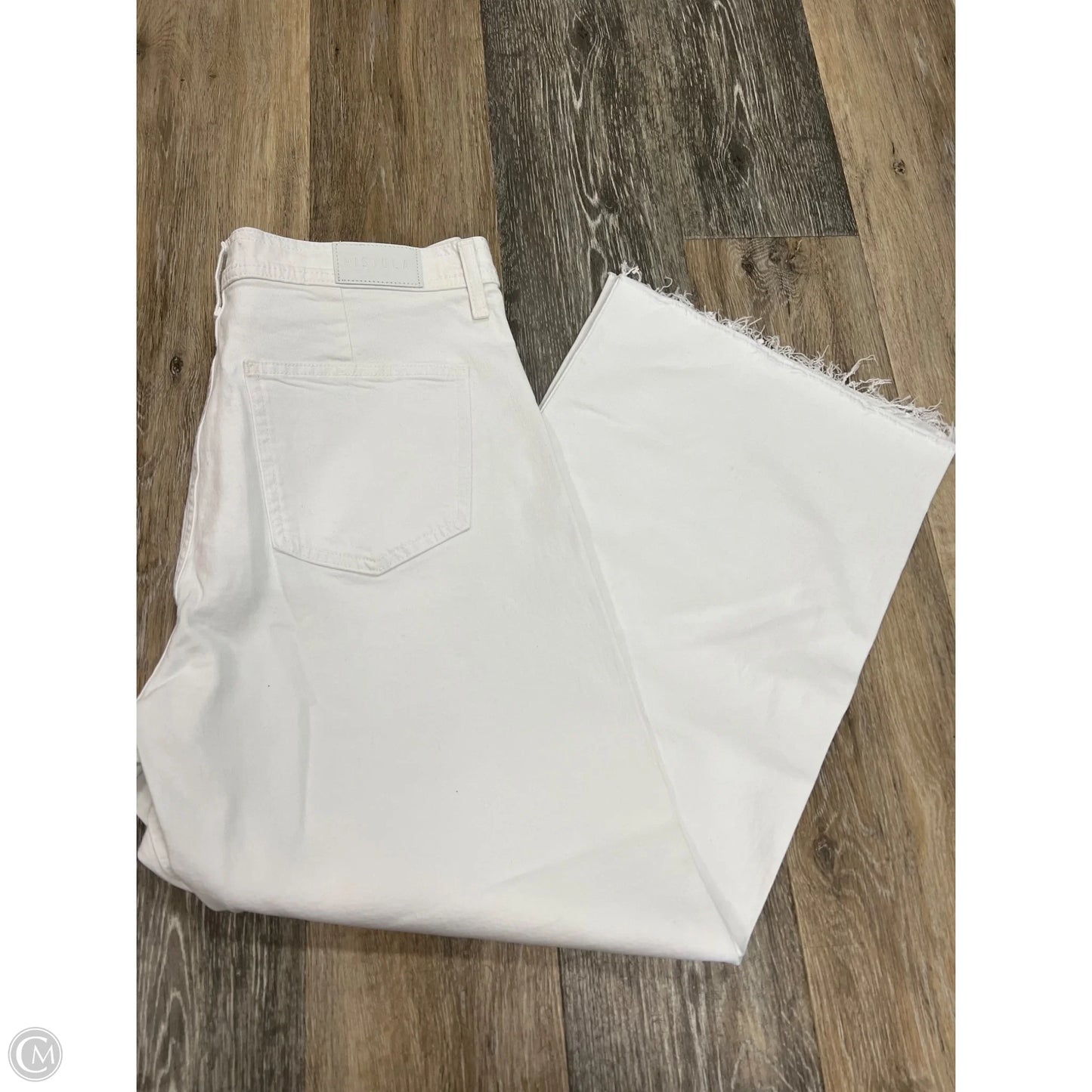 Jeans Wide Leg By Pistola In White Denim, Size: 12