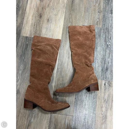 Boots Ankle Heels By Steve Madden In Tan, Size: 11