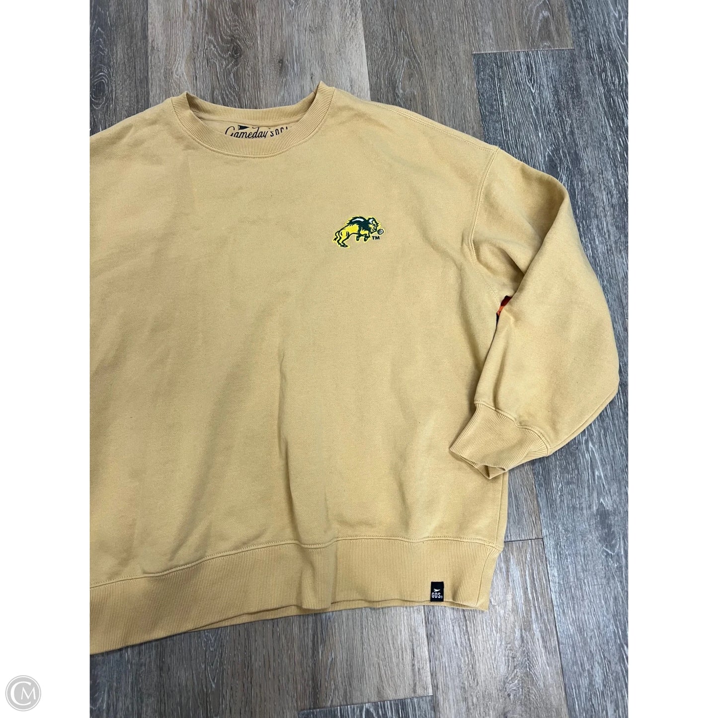 Athletic Sweatshirt By GAMEDAY Social In Yellow, Size: S