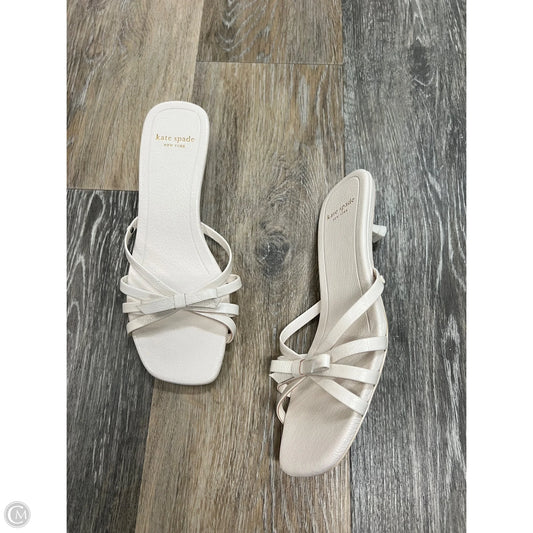 -Sandals Designer By Kate Spade In White, Size: 6
