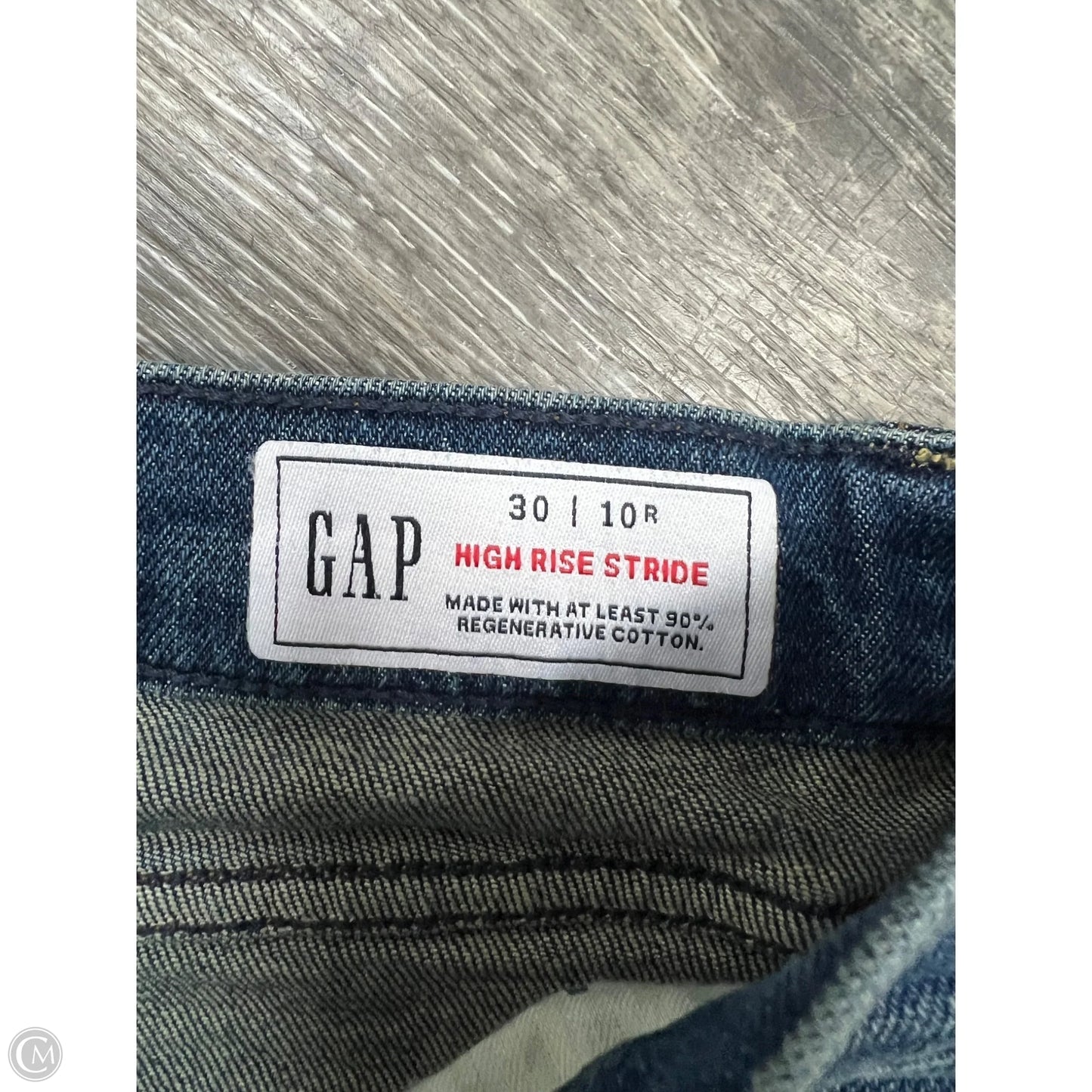 Jeans Wide Leg By Gap In Blue Denim, Size: 10