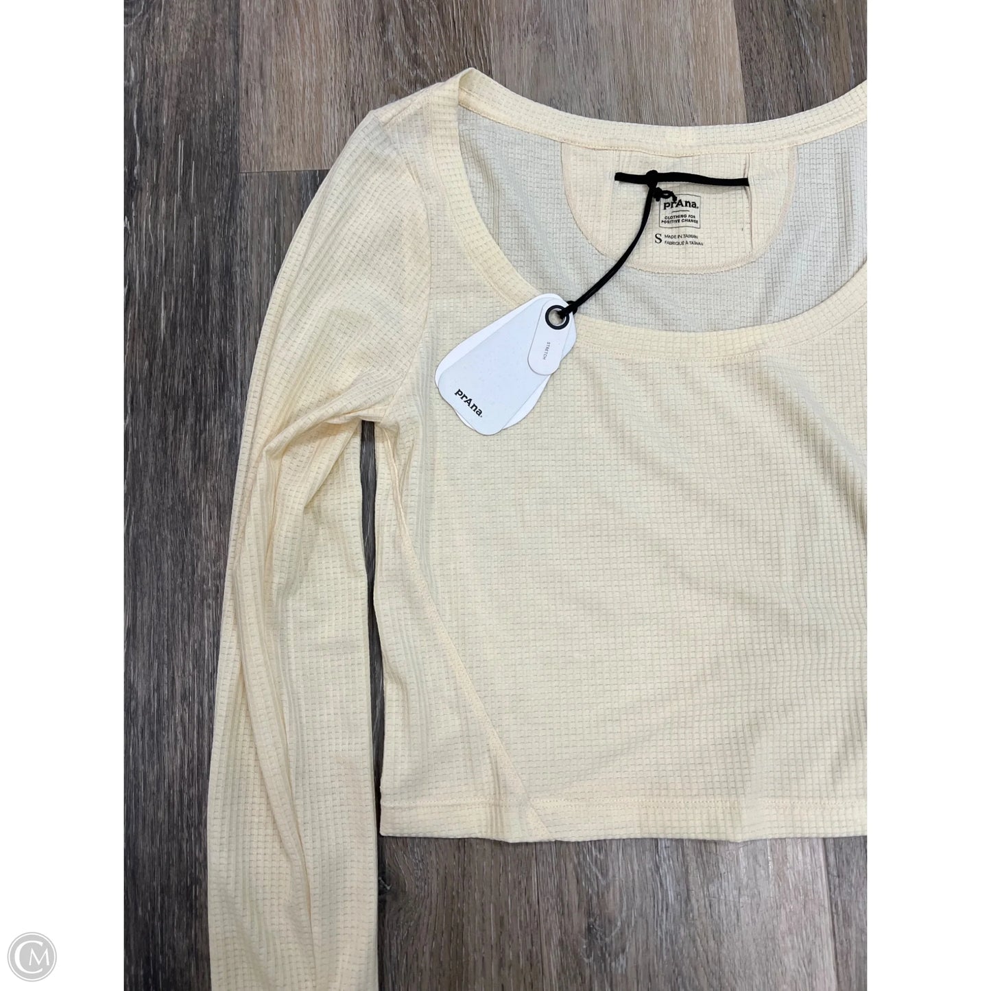 Top Long Sleeve By Prana In Yellow, Size: S