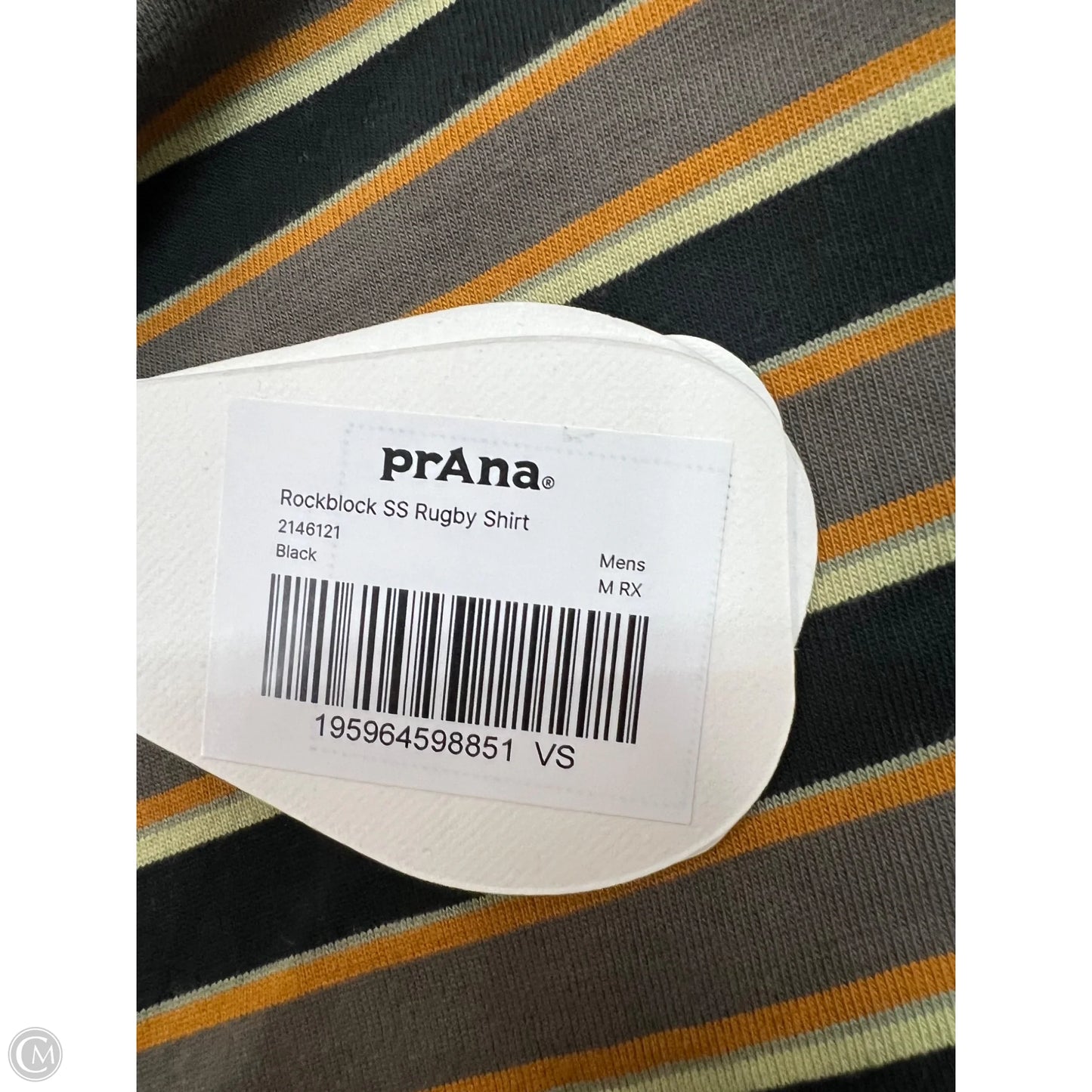 Top Short Sleeve By Prana In Striped Pattern, Size: M