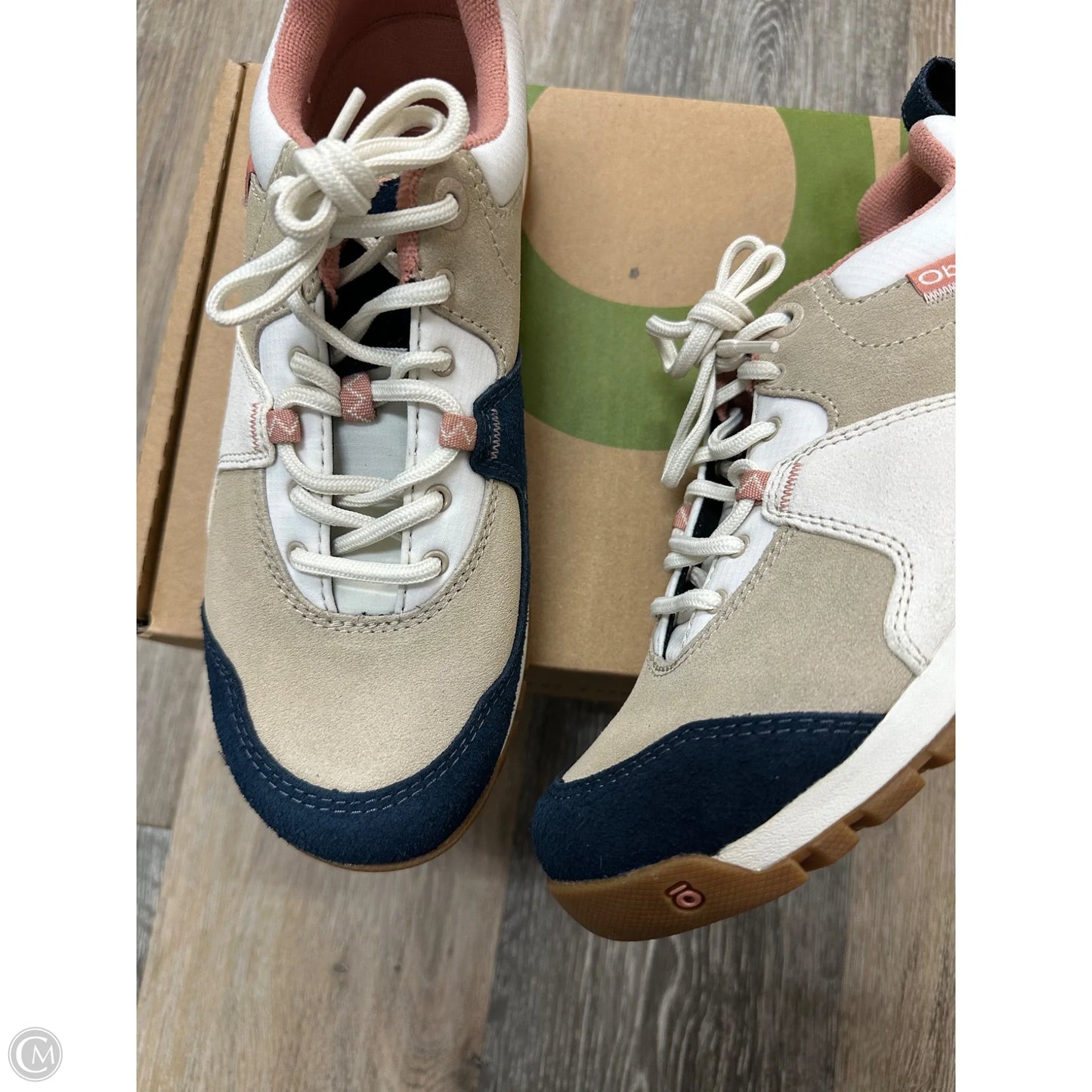 Shoes Sneakers By Oboz In Blue & Tan, Size: 7