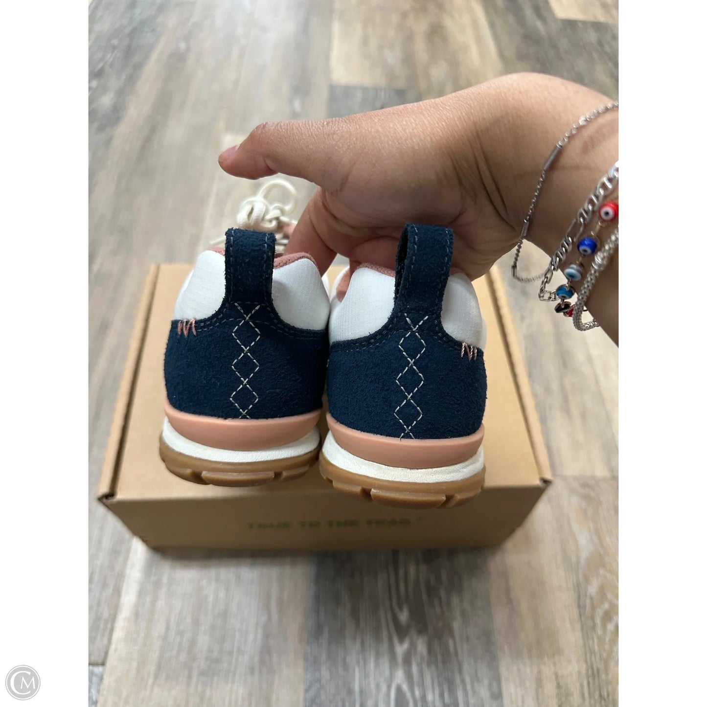 Shoes Sneakers By Oboz In Blue & Tan, Size: 7