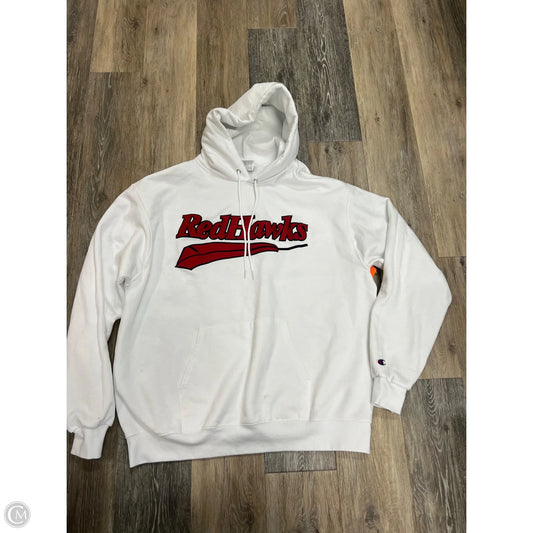 Athletic Sweatshirt Hoodie By Champion In White, Size: Xl