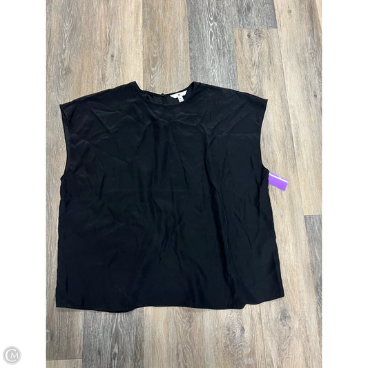 Blouse Short Sleeve By Banana Republic In Black, Size: Xl