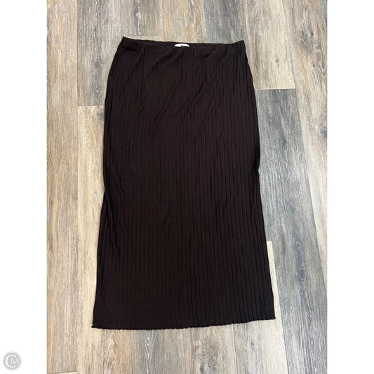 Skirt Midi By Banana Republic In Brown, Size: Xl