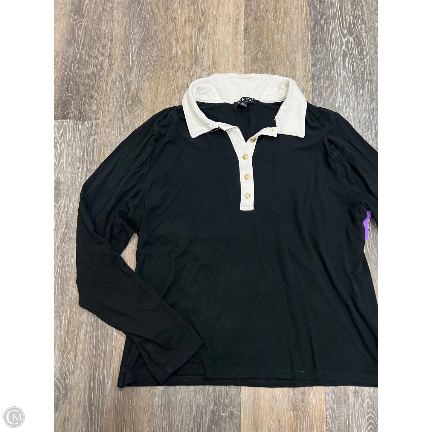 Top Long Sleeve By J. Crew In Black, Size: Xxl