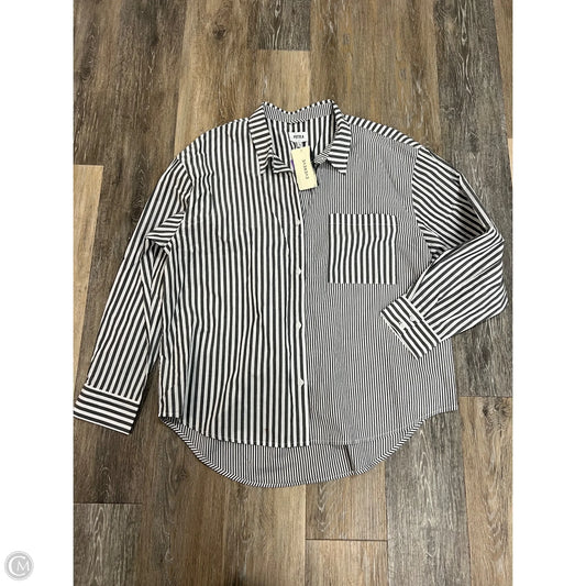 Blouse Long Sleeve By Pistola In Striped Pattern, Size: Xl