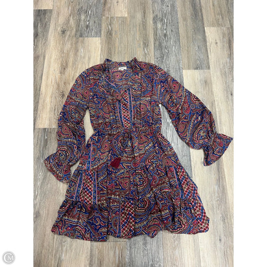-Dress Casual Short By Paani In Paisley Print, Size: M