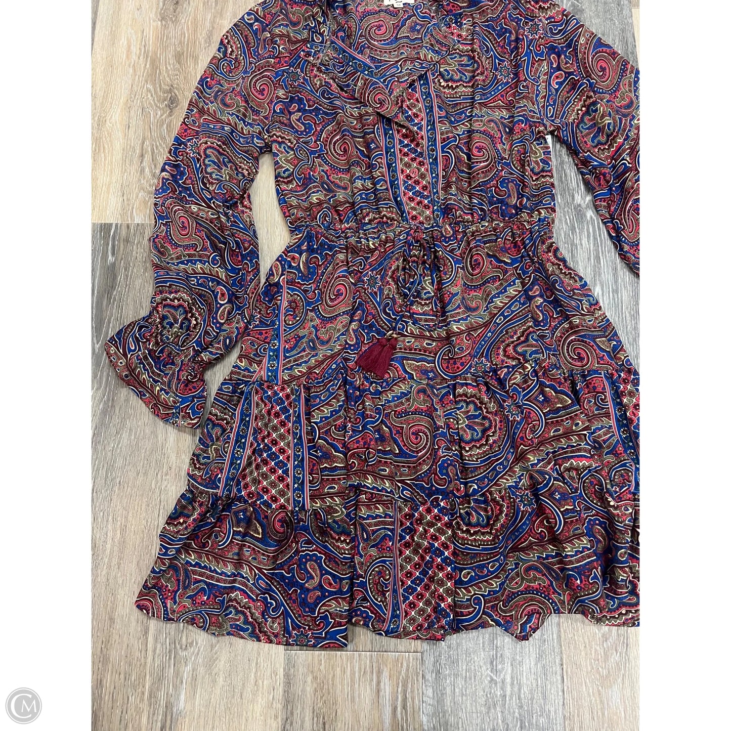 -Dress Casual Short By Paani In Paisley Print, Size: M