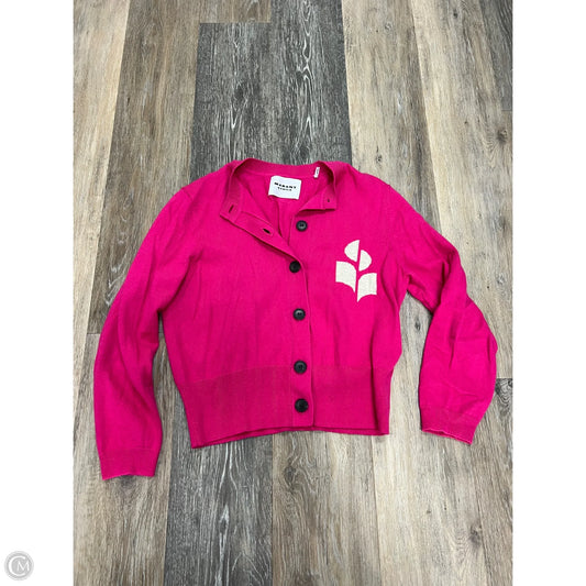 Sweater Cardigan Designer By Isabel Marant In Pink, Size: 6