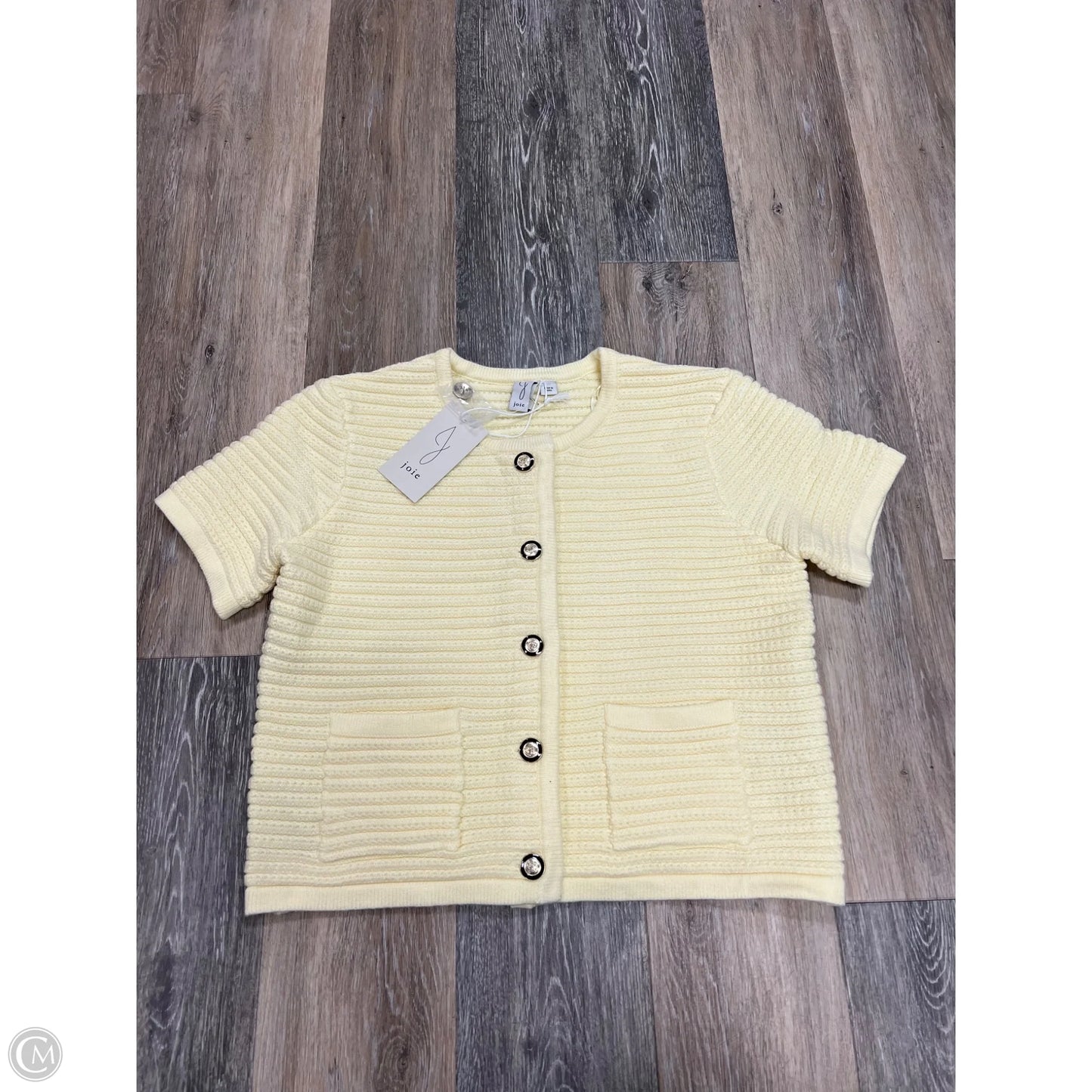 -Sweater Short Sleeve By Joie In Yellow, Size: L