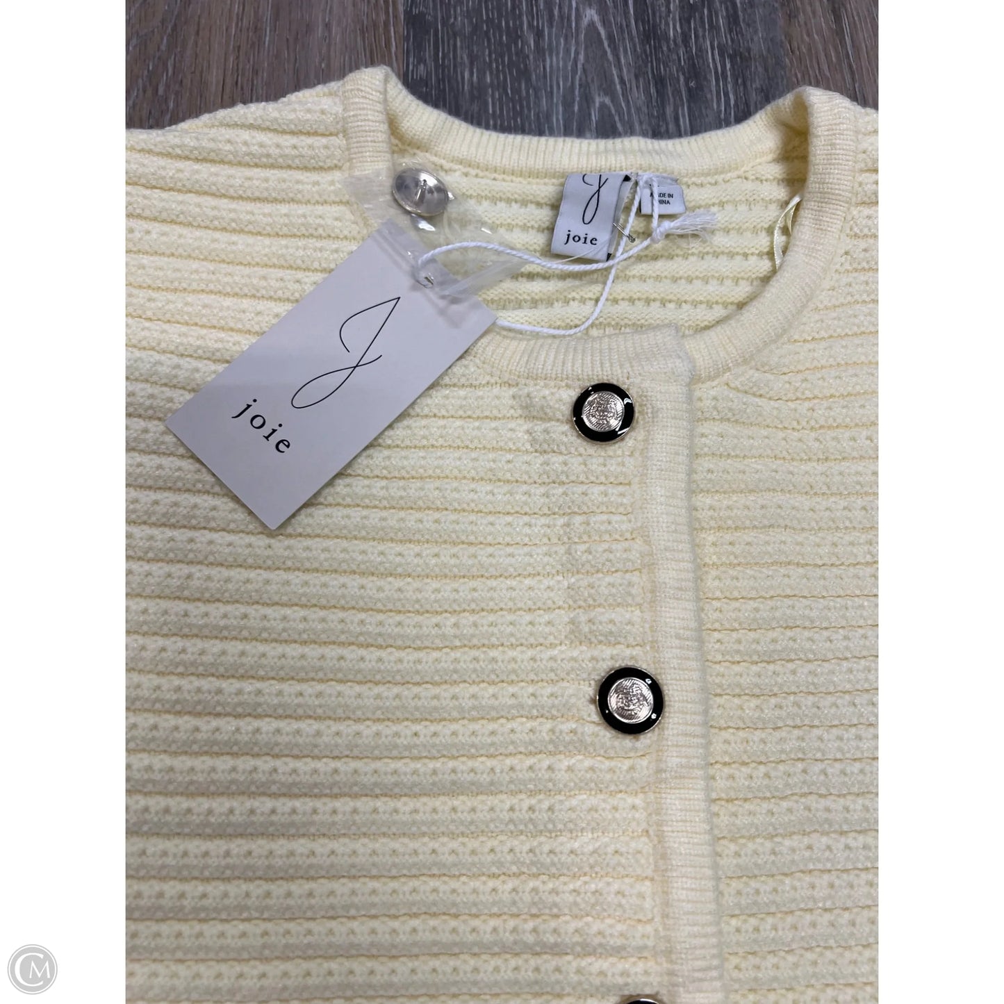 -Sweater Short Sleeve By Joie In Yellow, Size: L