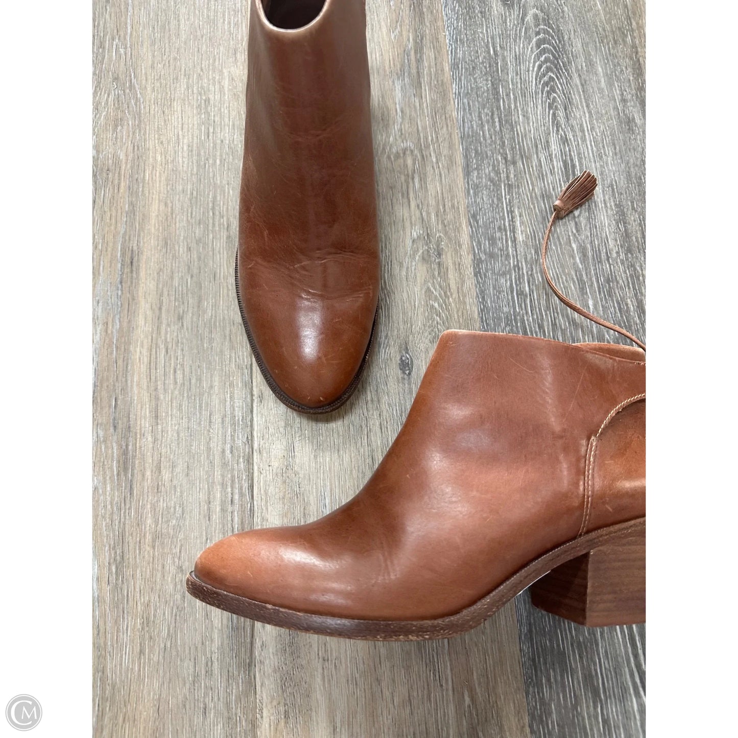 Boots Ankle Heels By Madewell In Brown, Size: 9