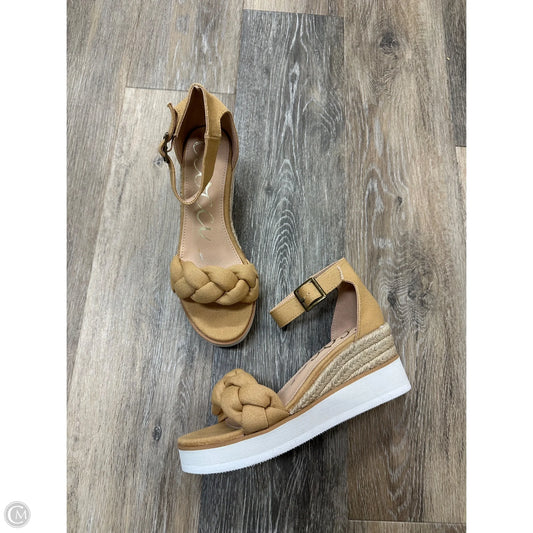 Sandals Heels Wedge By Ccocci In Yellow, Size: 7