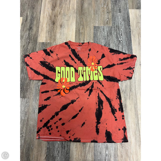 Top Short Sleeve By Urban Outfitters In Tie Dye Print, Size: Osfm