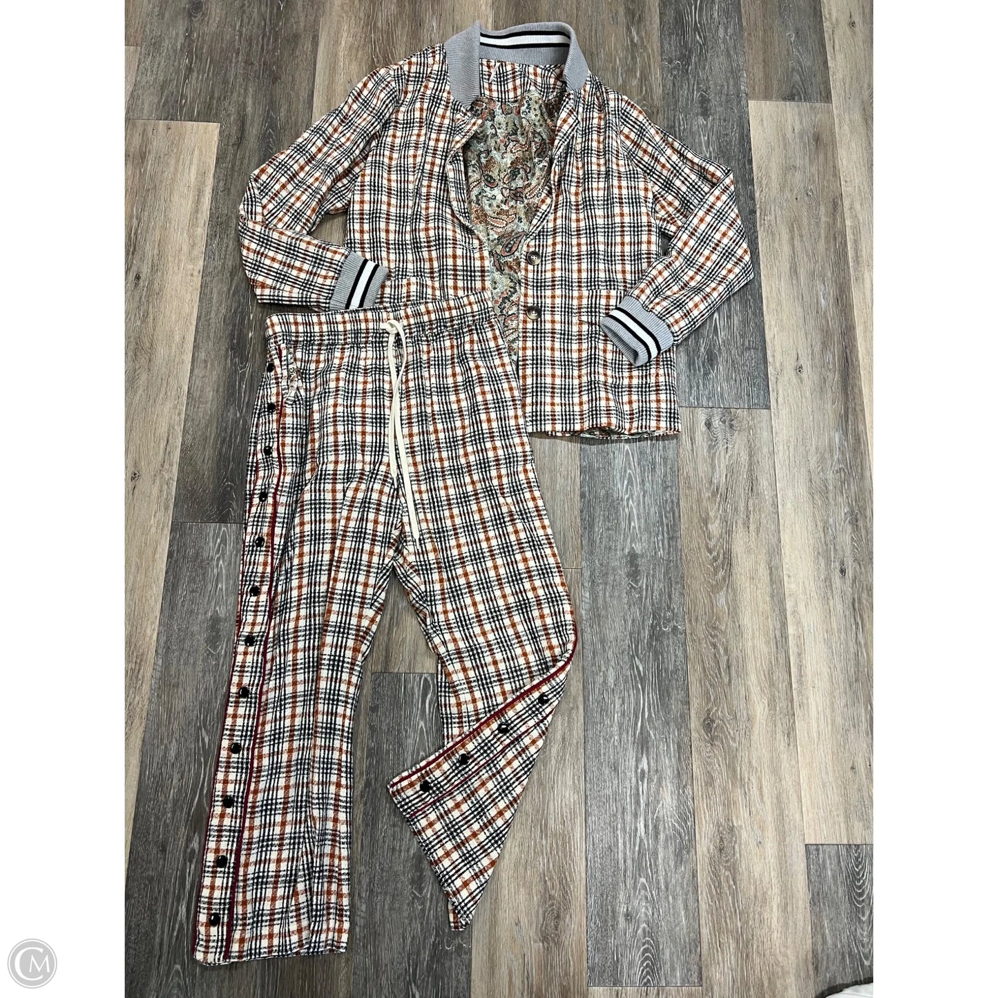 Blazer Set By Free People In Plaid Pattern, Size: S