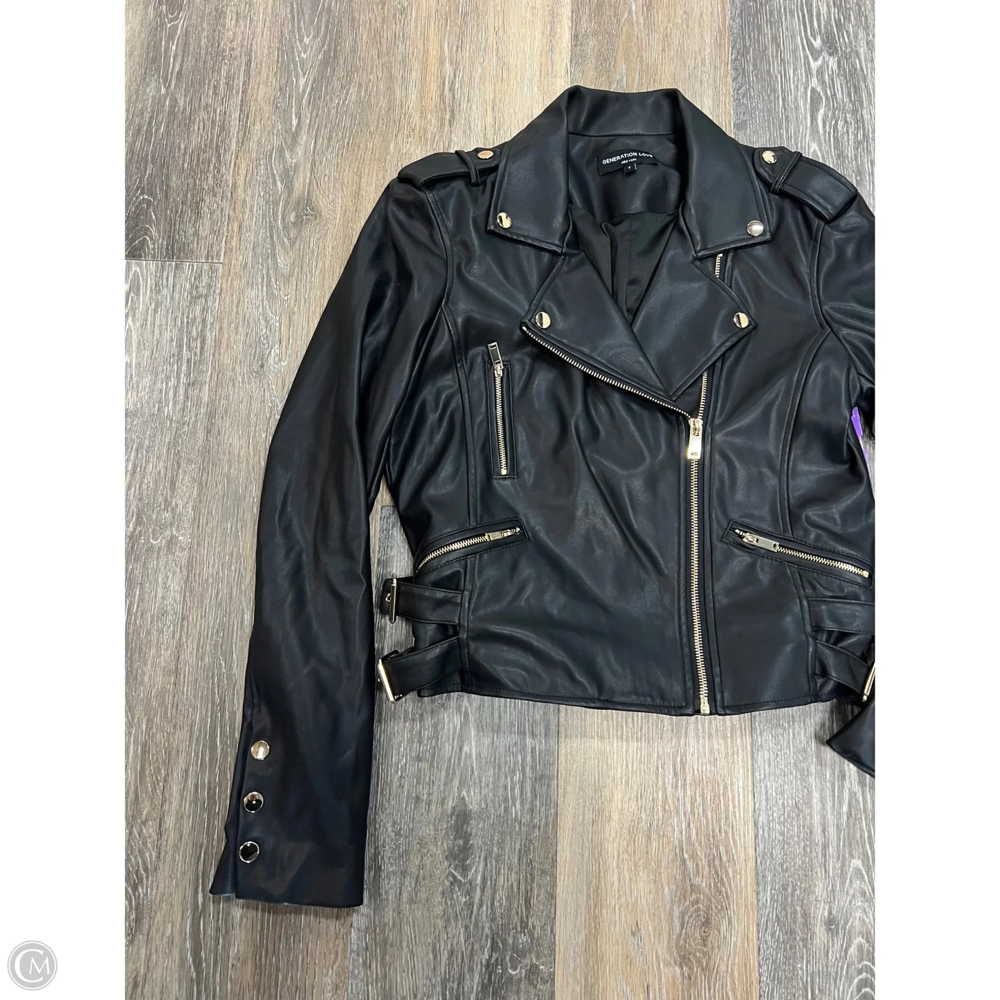 Jacket Moto By Generation Love In Black, Size: S