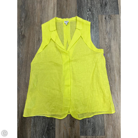Top Sleeveless Luxury Designer By Armani In Yellow, Size: 10