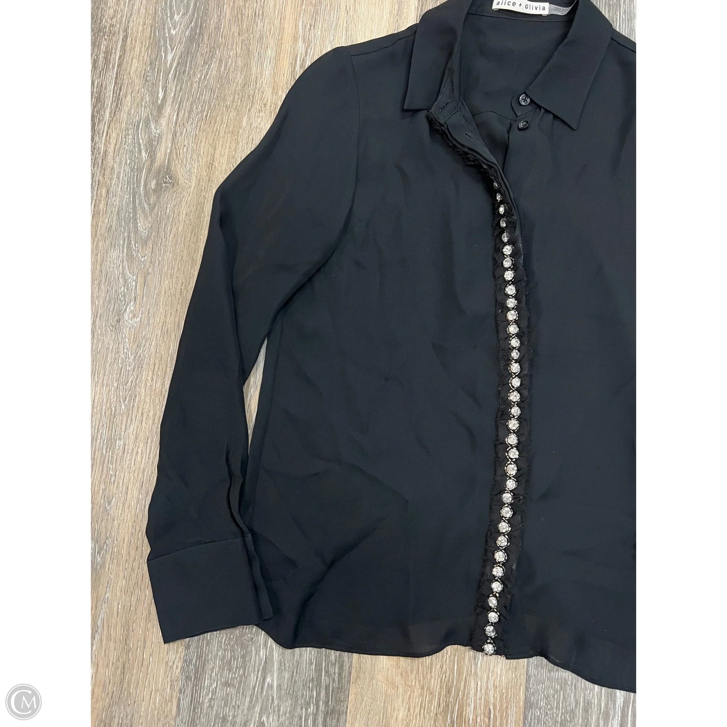 Blouse Designer By Alice + Olivia In Black, Size: S
