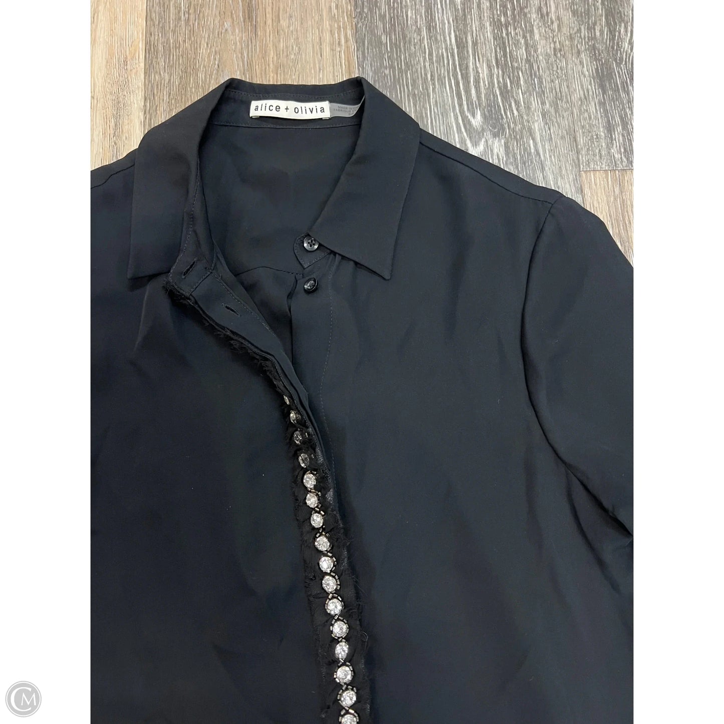 Blouse Designer By Alice + Olivia In Black, Size: S