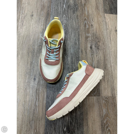 Shoes Sneakers By Hey Dude In Pink & Yellow, Size: 7