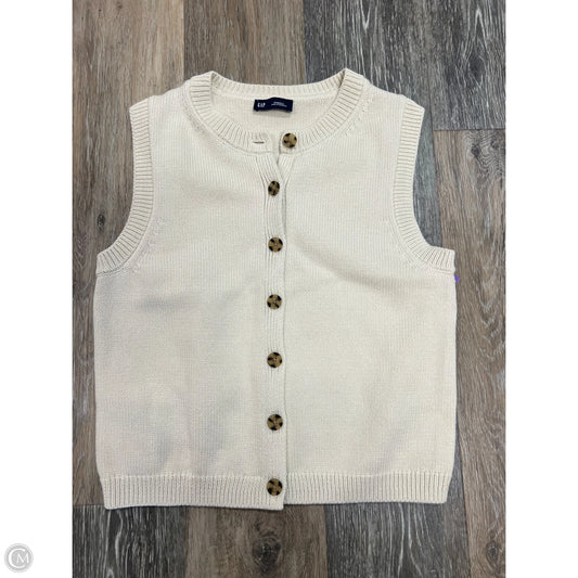 Vest Sweater By Gap In Cream, Size: Xs