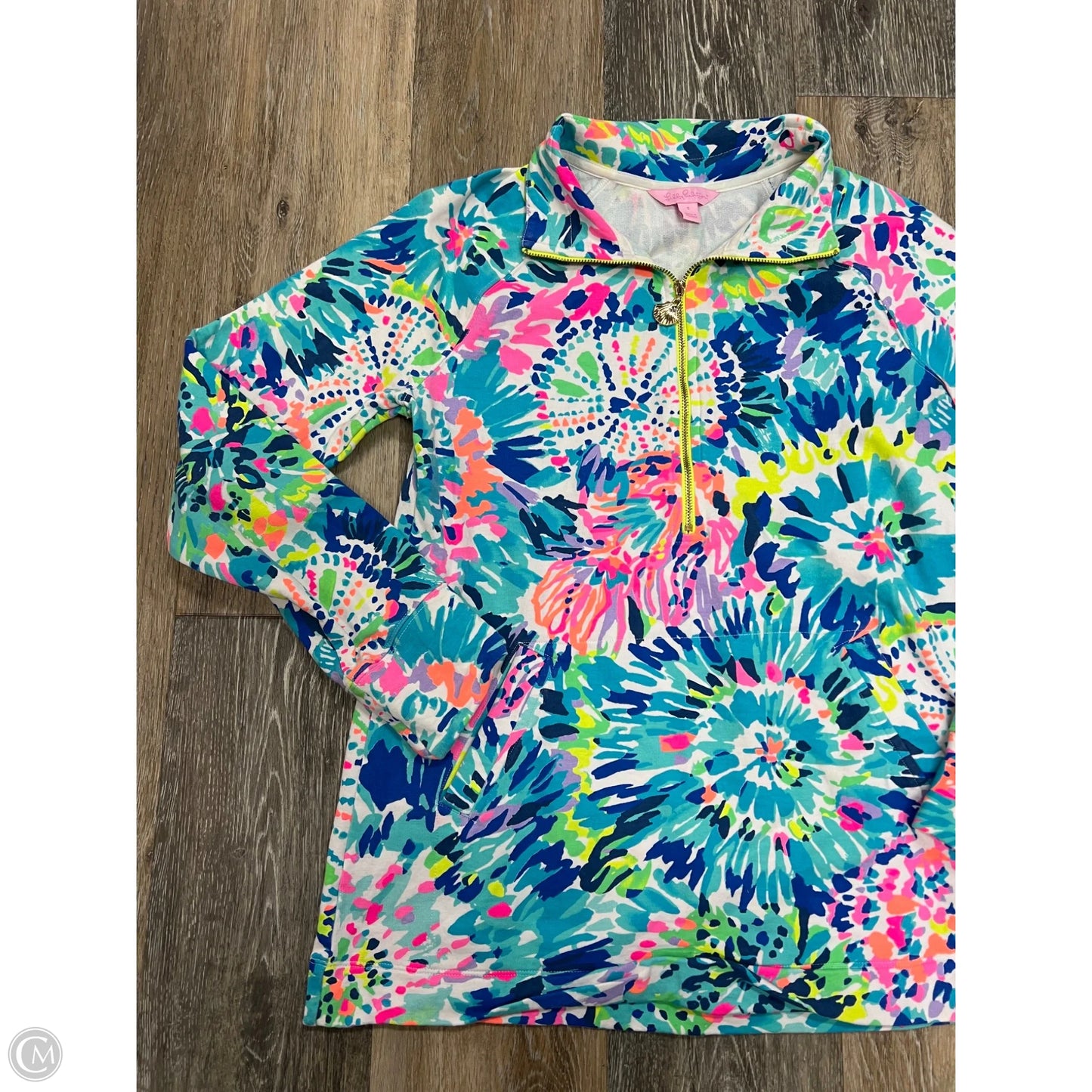 Top Long Sleeve Designer By Lilly Pulitzer In Blue, Size: S