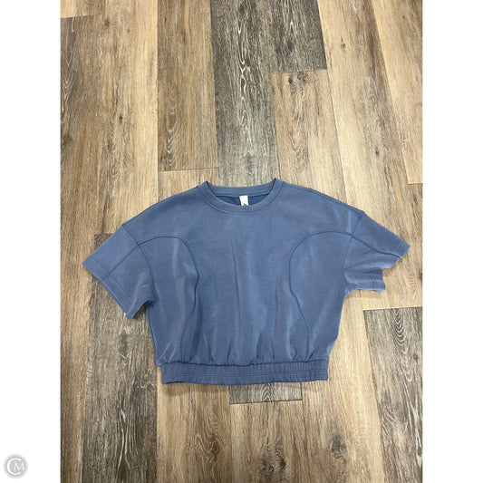 Athletic Top Short Sleeve By Lululemon In Blue, Size: 6