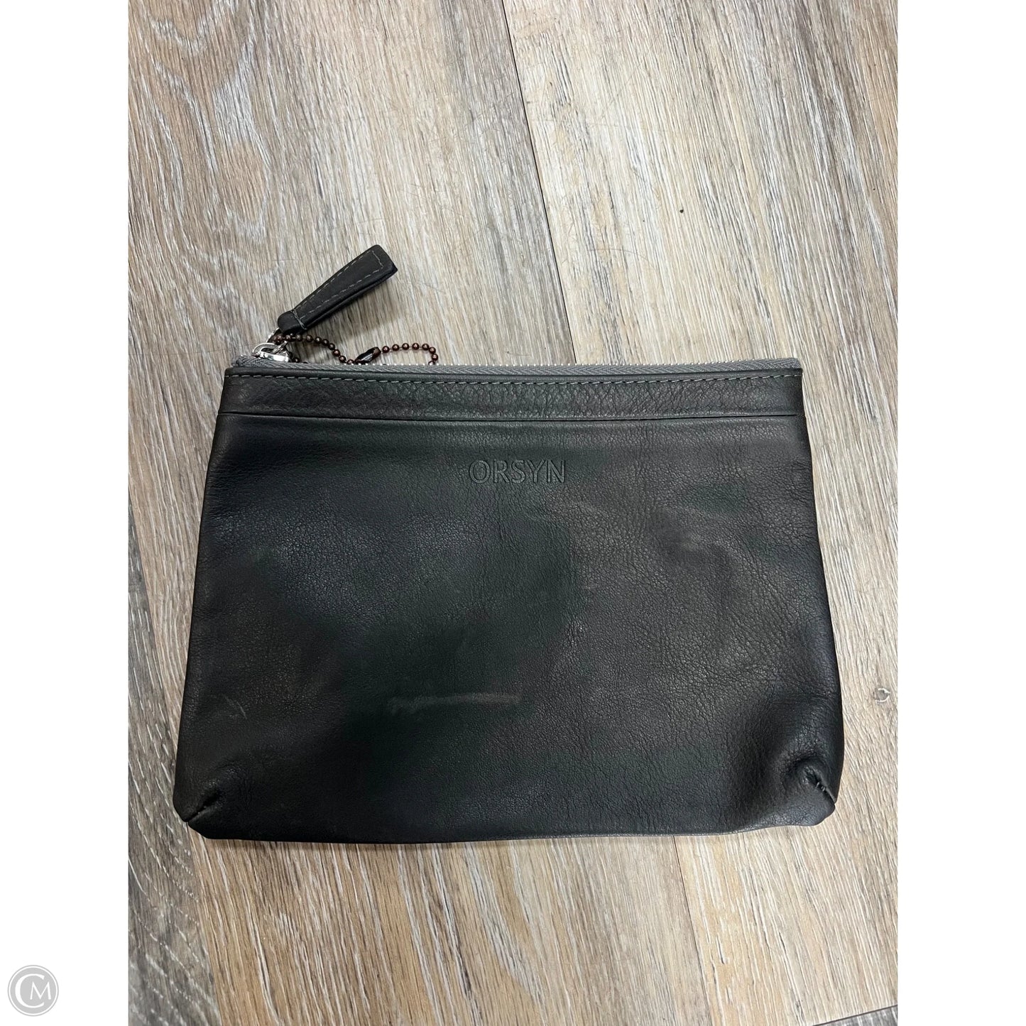 Clutch Leather By ORSYN, Size: Medium