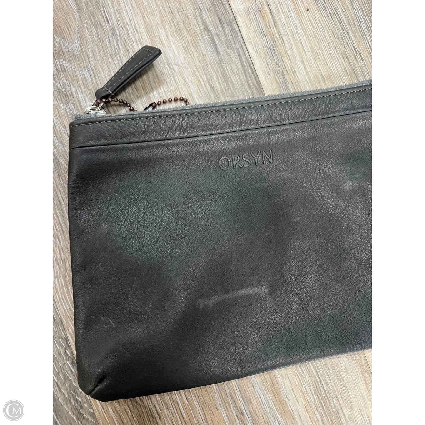 Clutch Leather By ORSYN, Size: Medium