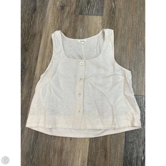 Top Sleeveless By Splendid In White, Size: L