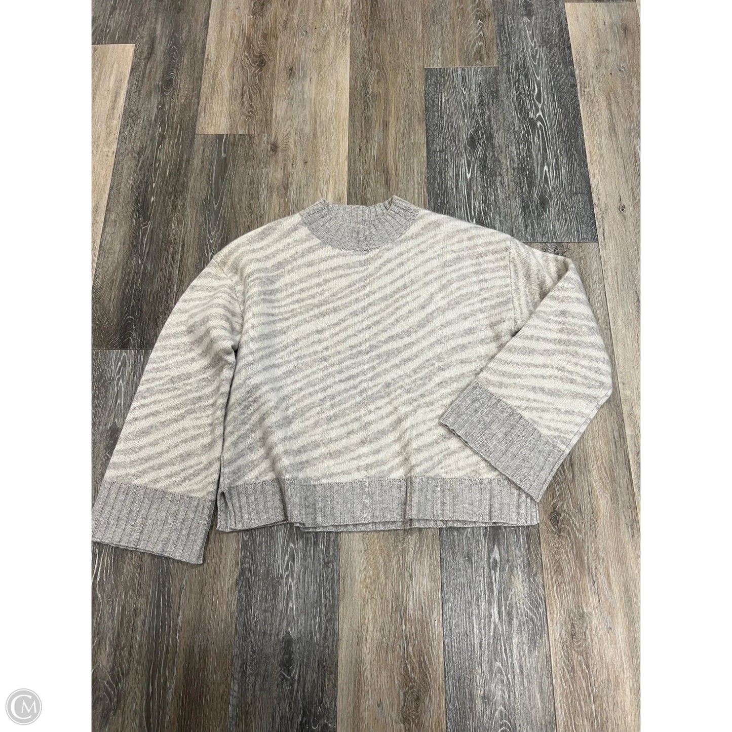 Sweater Cashmere By White And Warren In Grey & White, Size: S
