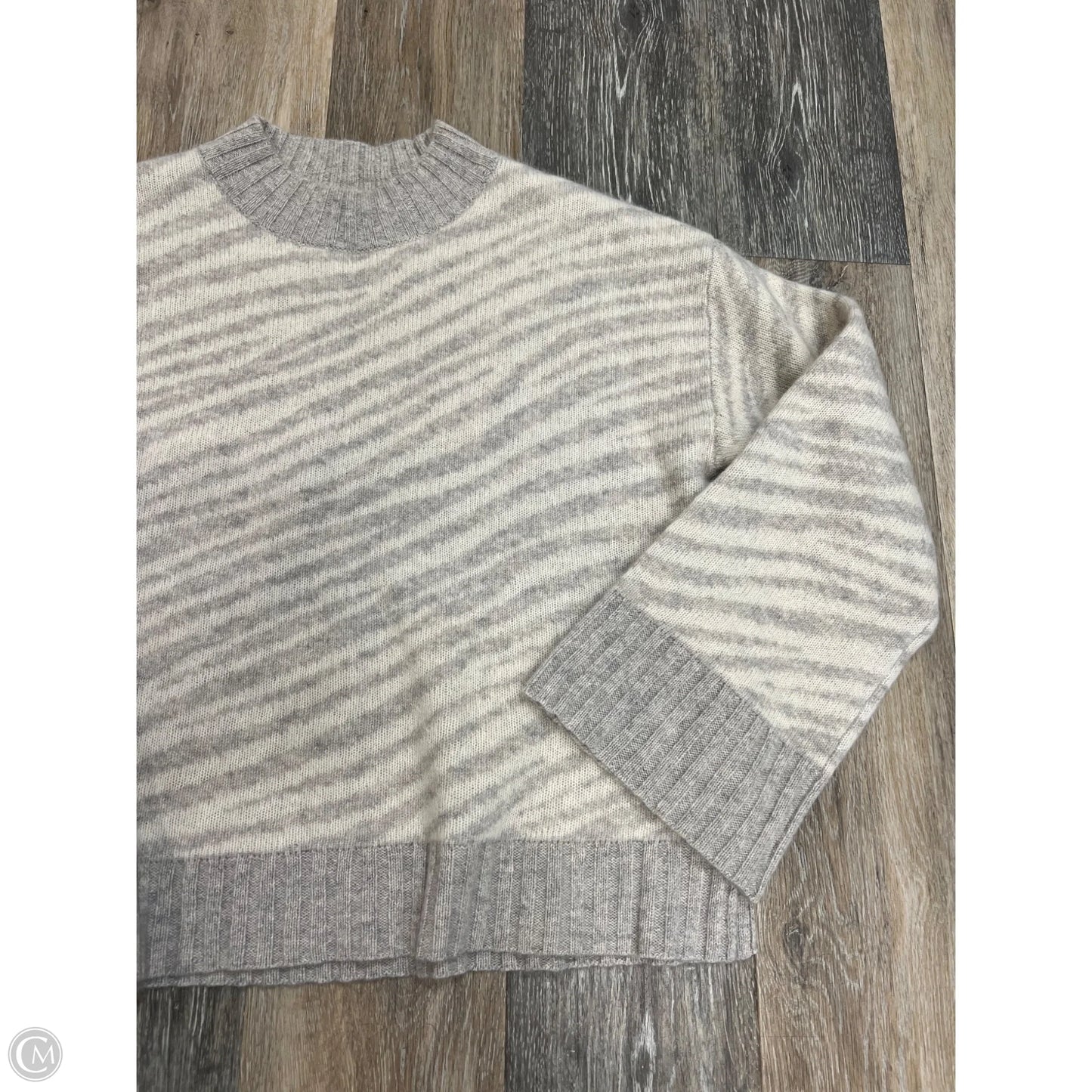 Sweater Cashmere By White And Warren In Grey & White, Size: S