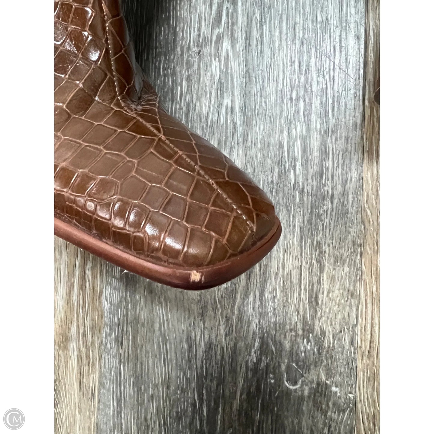 Boots Knee Heels By Alohas In Brown, Size: 9