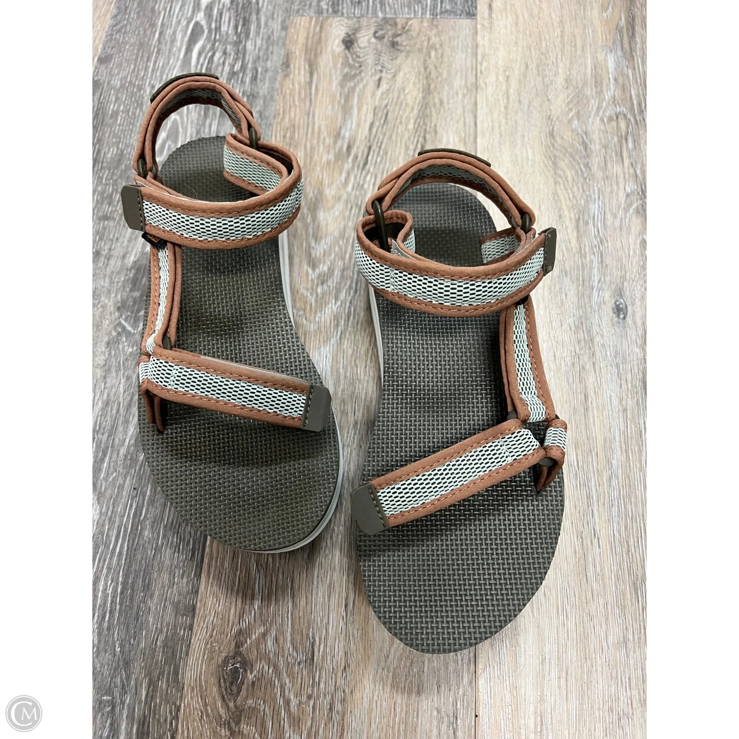 Sandals Heels Platform By Teva In Green, Size: 8