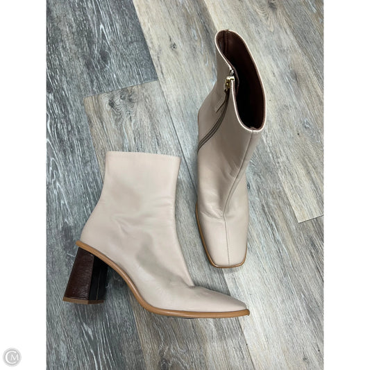 Boots Ankle Heels By Alohas In Tan, Size: 9