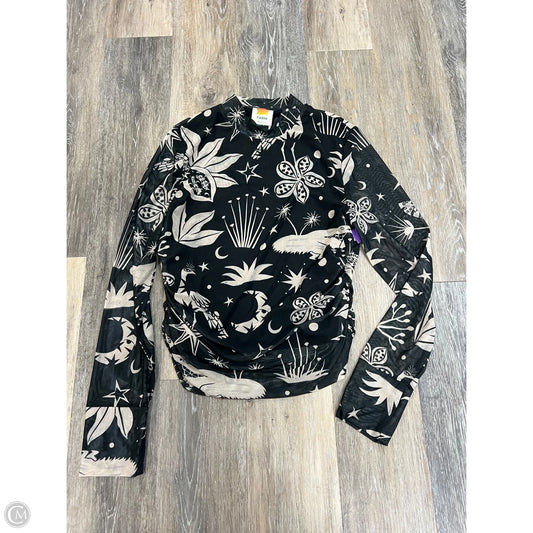 Top Long Sleeve By Farm Rio In Black, Size: Xl